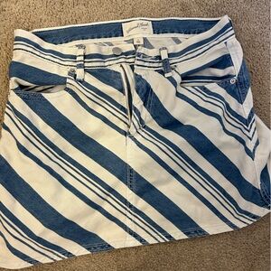 Universal Thread Diagonal Striped Denim Skirt